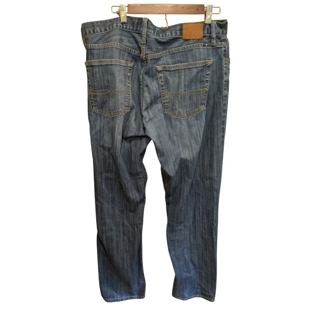 Lucky Brand 221 Vintage Straight Mens 36X32 Blue Denim‎  jeans distress